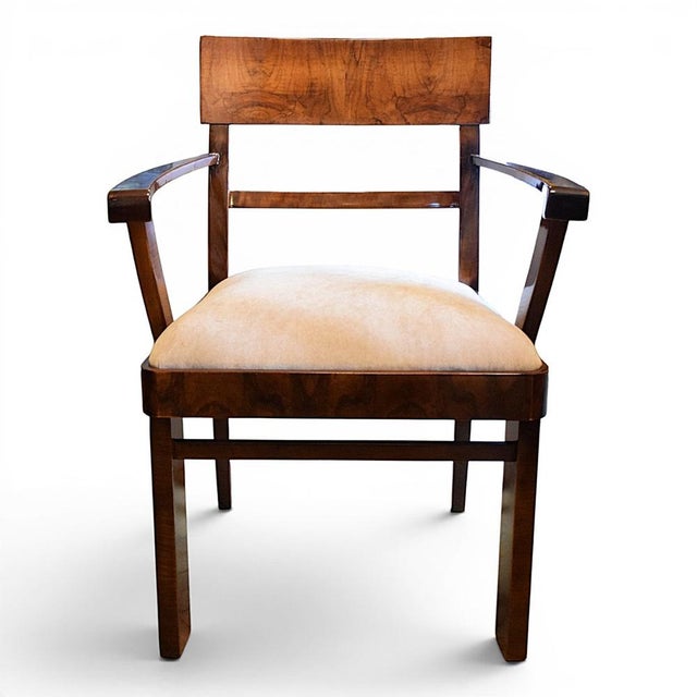 Vintage Art Deco Armchair in Wood, 1930s For Sale - Image 3 of 10