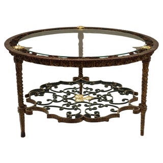 Italian Wrought Iron Coffee Table, 1950s For Sale