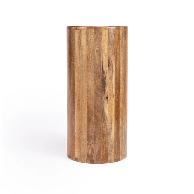 Liam Light Wood Accent Table with Storage, Light Brown For Sale - Image 11 of 12