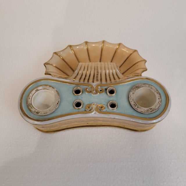 Inkwell or Writing Set in Porcelain by Jacob Petit, France, 19th Century For Sale - Image 3 of 18
