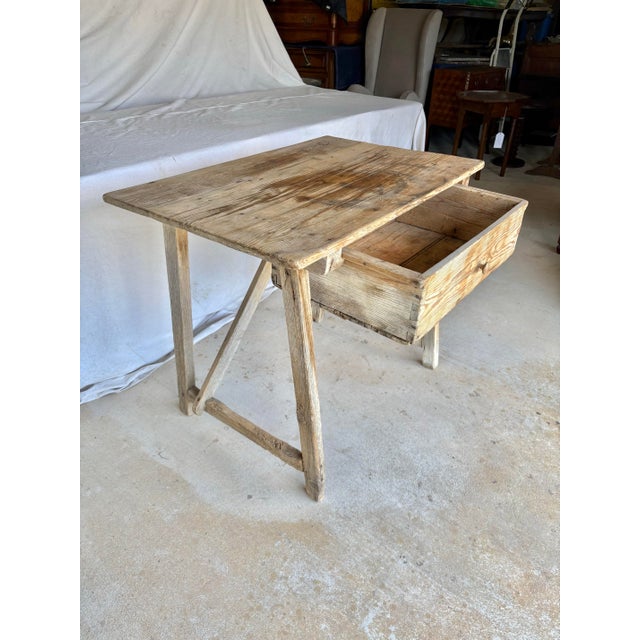 Brown Late 19th Century Spanish Baroque Pine Side Table For Sale - Image 8 of 12