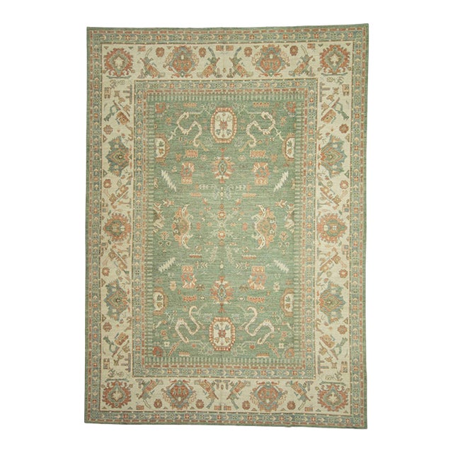 Turkish Oushak Rug 10'2" x 14'4" For Sale