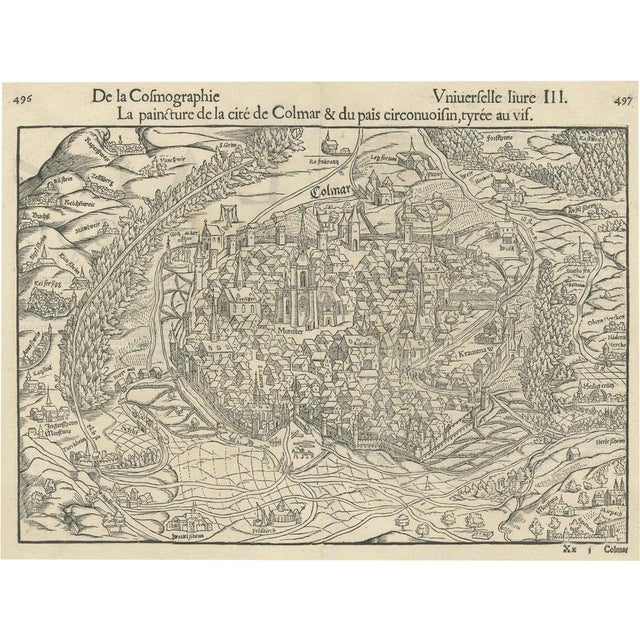Birds-Eye View of Colmar, 1552 For Sale