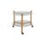 Contemporary Mid 20th Century Danish Beech and Glass Two-Tier Table For Sale - Image 3 of 8