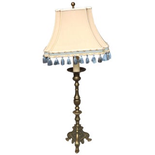 Antique Altar Candlestick Lamp For Sale