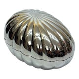 Large Chromium-Plated 2-Piece Legacy Bonbonniere by Georg Jensen For Sale