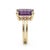 Not Yet Made - Made To Order 14k Yellow Gold Plated Emerald-Cut Amethyst Statement Ring – Double Band Solitaire Ring, Size 7 For Sale - Image 5 of 6