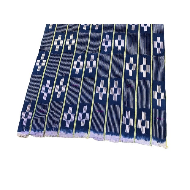 1990s 1990s African Vintage Baule /Baoulé Indigo Cloth/Textile For Sale - Image 5 of 12