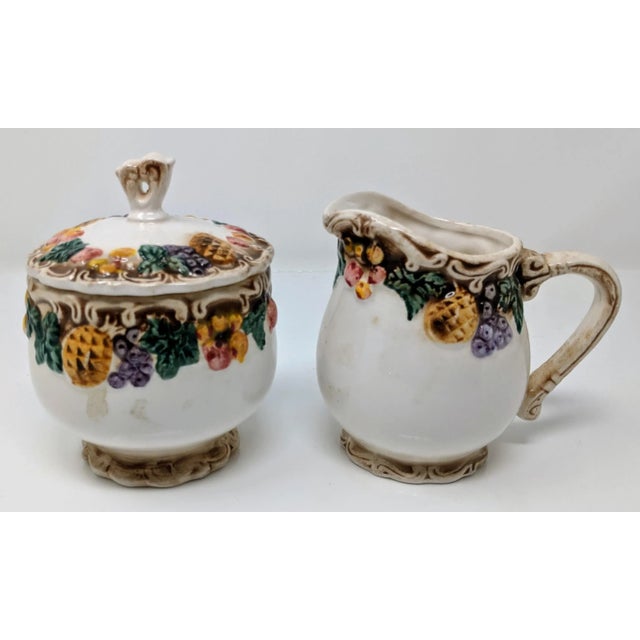 Vintage 1950s European Ceramic Sugar and Creamer Set - Two (2) Pieces For Sale In Providence - Image 6 of 11