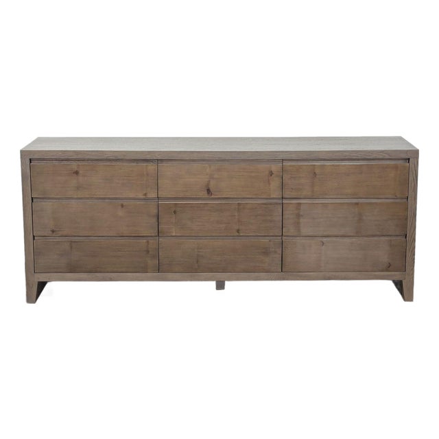 Restoration Hardware 8-Drawer Wood Dresser - Modern Storage Solution For Sale