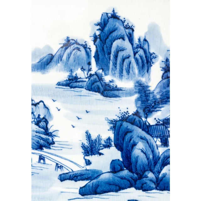 Chinese Blue and White Porcelain Plaques, 3 For Sale - Image 4 of 11