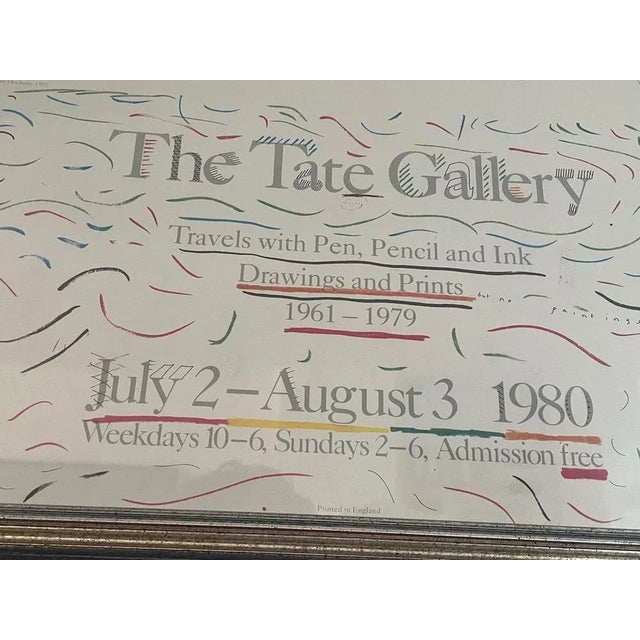 Contemporary David Hockney, Tate Modern Exhibition Poster of Celia in a Black Dress, 1980, Print, Framed For Sale - Image 3 of 7