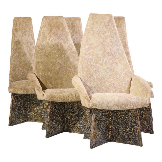 Adrian Pearsall for Craft Associates Mid Century Brutalist Dining Chairs - Set of 6 For Sale