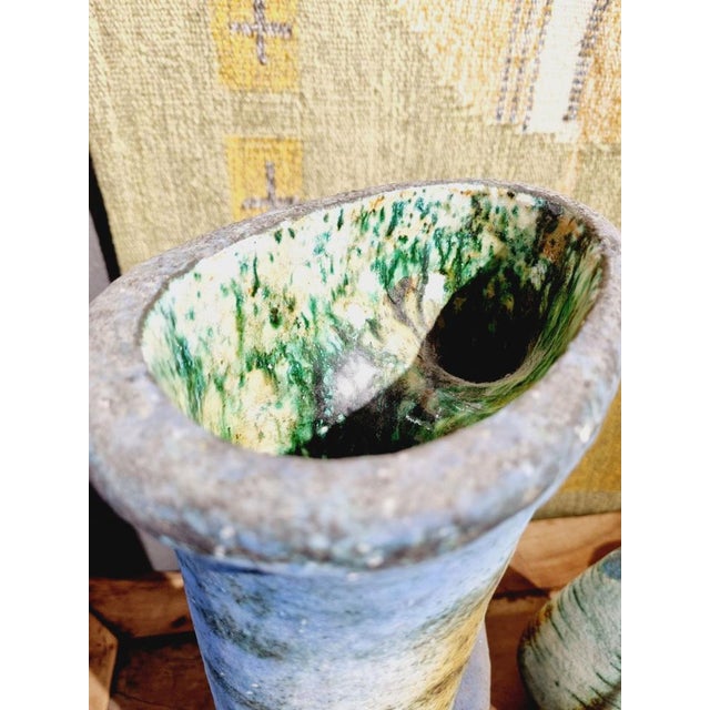 Large Fireclay Ceramic Floor Vase by Ágoston Simó, 1960s For Sale - Image 9 of 18