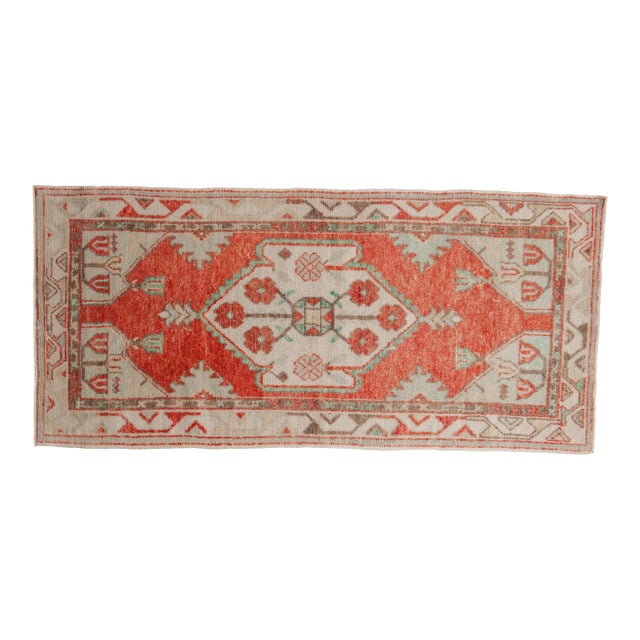 Vintage Distressed Oushak Rug Runner - 2'7" x 5'6" For Sale