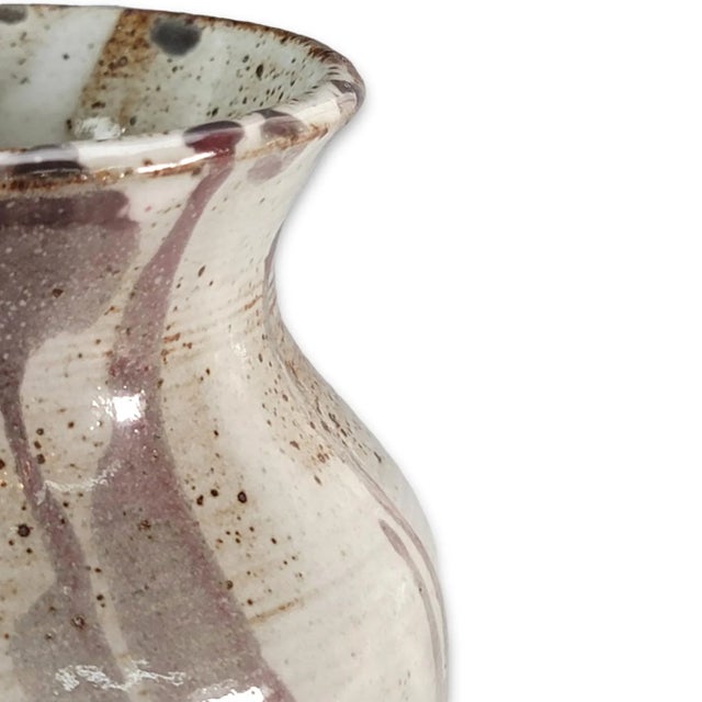 American Wheel Thrown Studio Art Pottery Raku Vase 5 In For Sale In San Francisco - Image 6 of 11
