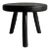 1980s French Brutalist Ebonized or Black Stained Stool in the Manner of Charlotte Perriand For Sale