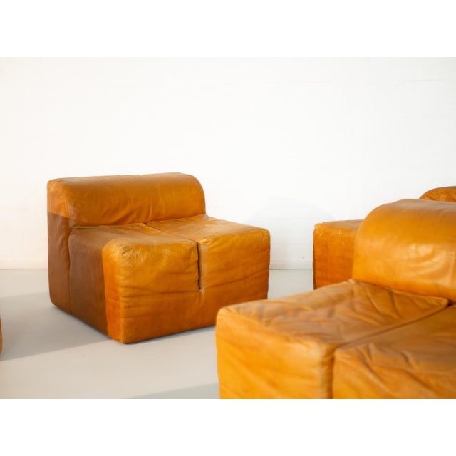 Brown Ipercubo 200 Modular Sofa by De Pas, D'Urbino and Lomazzi for Driade, Set of 5 For Sale - Image 8 of 12