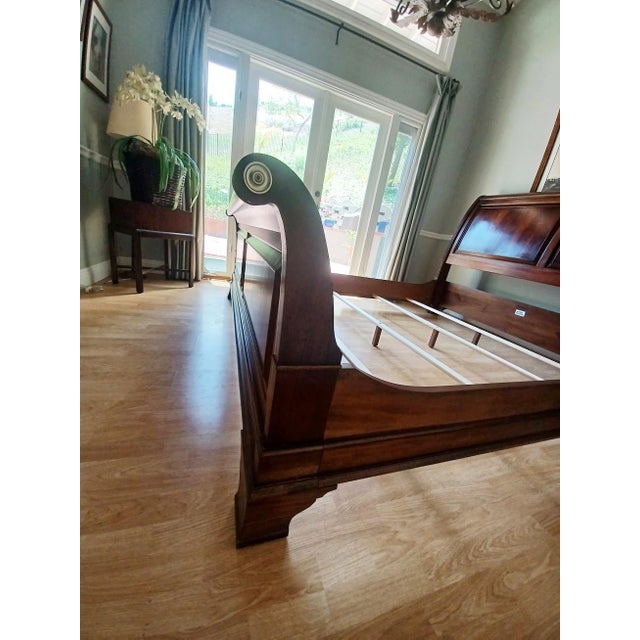 Ethan Allen Cal King Somerset Mahogany Sleigh Bed Chairish