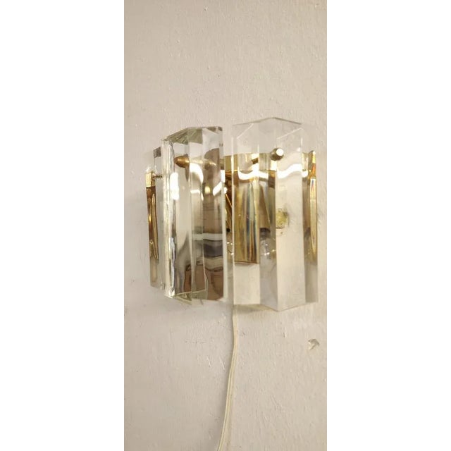 Crystal Wall Light from Kinkeldey. Germany, 1970s, in Very Good conditions. Designed 1960 to 1969 European Plug (up to...