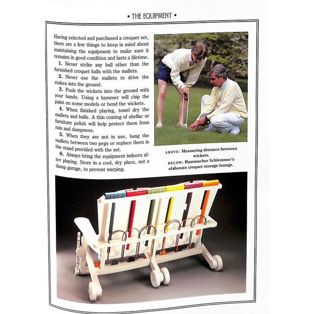 1980s "Croquet: The Art and Elegance of Playing the Game" 1988 Richardson, Donald Charles For Sale - Image 5 of 9