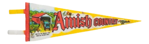 Vintage Amish Country Felt Flag