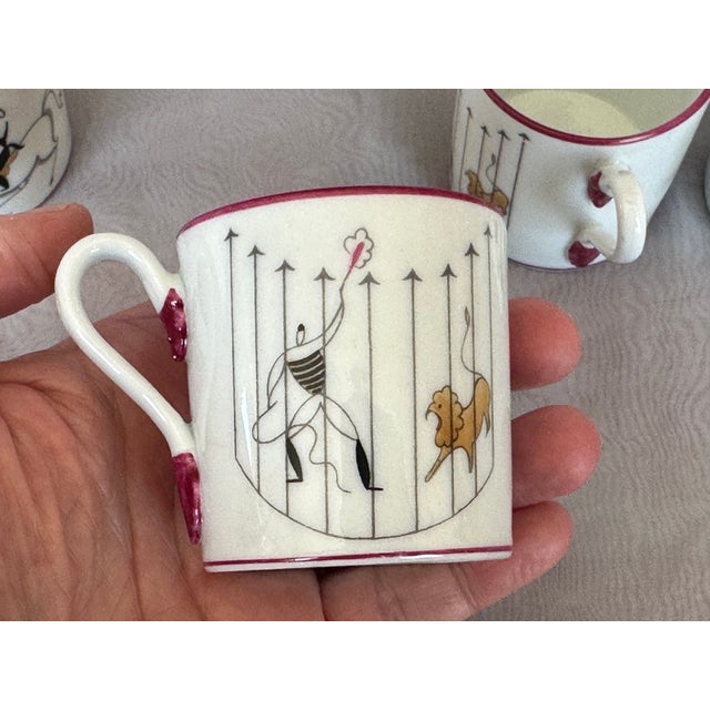 Gio Ponti for Richard Ginori Porcelain Espresso Demitasse Cups Set of 4 For Sale - Image 16 of 18