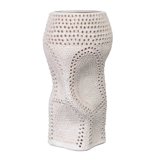 2020s Jamie Young Night Sky Vase in White For Sale - Image 5 of 7