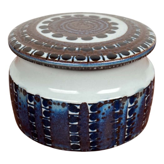 Mid-Century Modern Danish Porcelain Tenera Series Bowl with Lid by Kari Christensen for Aluminia Royal Copenhagen, 1960s For Sale