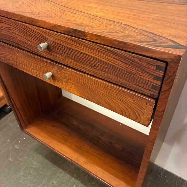 1960s 1960s Pair of Wall Mounted Rosewood Nightstands by Kai Kristiansen for Aksel Kjersgaard For Sale - Image 5 of 7