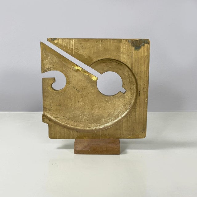 1970s Italian Modern Brutalist Brass Sculpture by Edmondo Cirillo, 1970s For Sale - Image 5 of 18