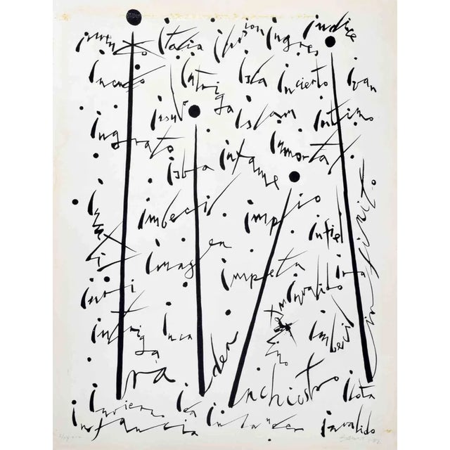 Modern Rafael Alberti, Letter I, Lithograph, 1972 For Sale - Image 3 of 3