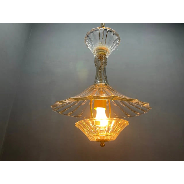 Vintage Crystal Pendant Light from Caldier, Italy, 1970s For Sale - Image 6 of 10