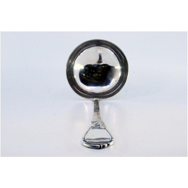 Silver Soup Ladle with Handle Grooves and Monogram Plaque For Sale - Image 4 of 7