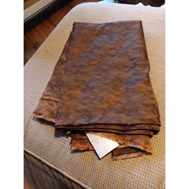 Imported copper/black herringbone fine contemporary Designer fabric. Another copper fabric is also offered on this...