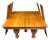 Mid 19th Century Victorian Tiger Oak Heavy Carved Dining Table and 4 Leaves For Sale