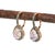 Contemporary Aaa Rainbow Moonstone and Alexandrite Earrings in 14k Rose Gold | Pear 9.7x6.5mm- Set of 2 For Sale - Image 3 of 7