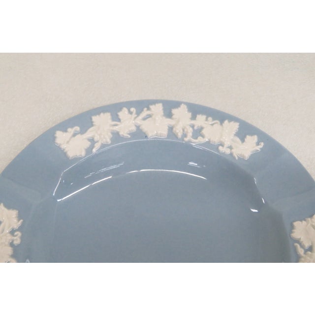 Wedgwood Etruria and Barlaston Queensware Blue White Ceramic Ashtray Dish For Sale - Image 10 of 10