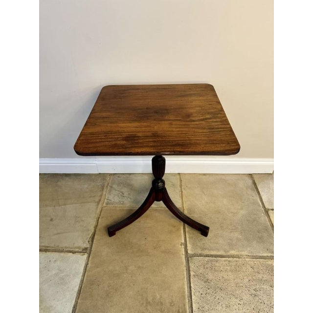 Brown Antique Regency Mahogany Lamp Table, 1830s For Sale - Image 8 of 8