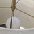 West Elm West Elm Modern Acrylic & Brass Table Lamp With White Shade For Sale - Image 4 of 7