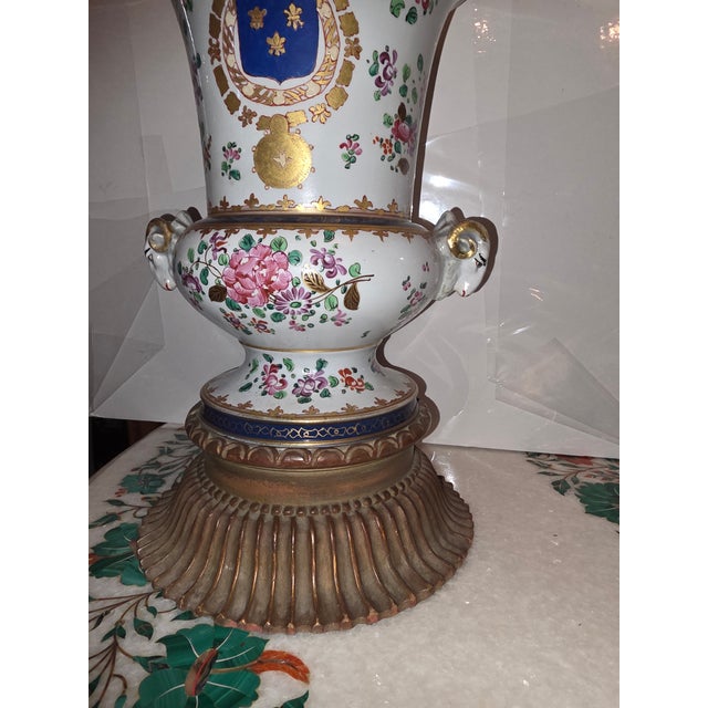Antique Samson Porcelain Urn Lamp For Sale - Image 12 of 15