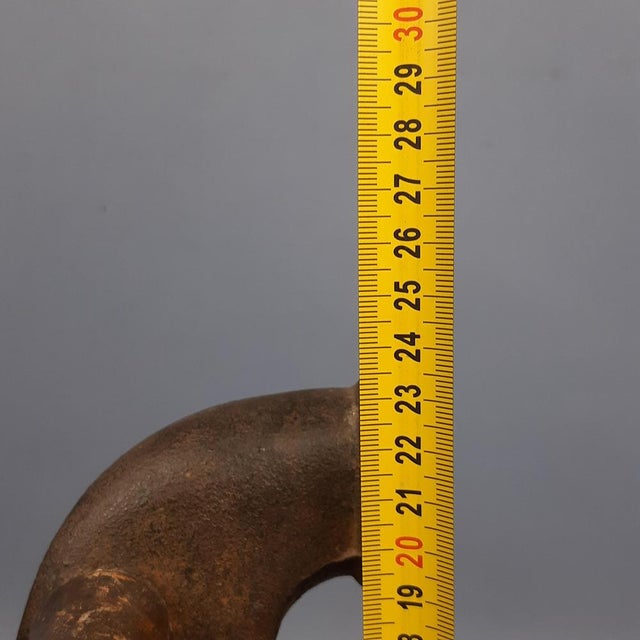 Antique French Coal Iron and Wooden Handle For Sale - Image 13 of 14