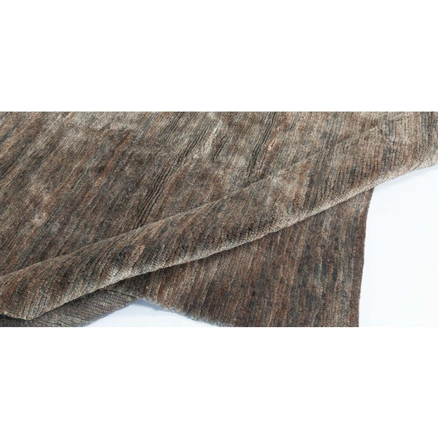 Abstract Modern Custom Hand-Knotted Hemp Rug by Doris Leslie Blau For Sale - Image 10 of 10
