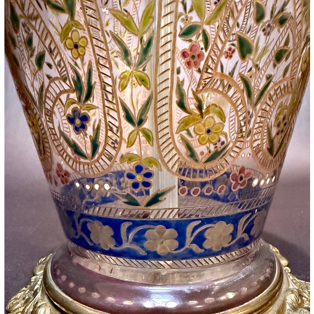 Late 19th Century Fritz Heckert "Jodhpur" Islamic Revival Enameled Glass Table Lamp For Sale In New York - Image 6 of 10