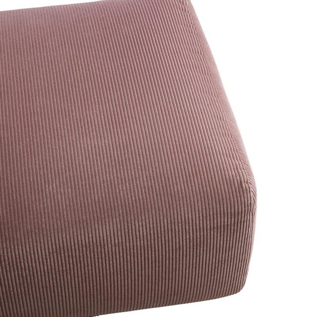 Set of Fabric Corduroy Moss Three-Seater Sofa and Ottoman in Pink Mauve Sofa from COR For Sale - Image 4 of 14