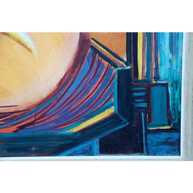 Woodstock Artist Hope Manchester Abstract in Original Frame For Sale In Palm Springs - Image 6 of 8