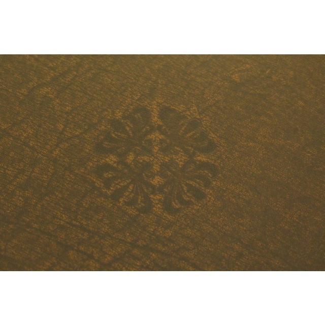 Regency Style Black & Gold Leather Top Round High Pub Table For Sale - Image 4 of 9