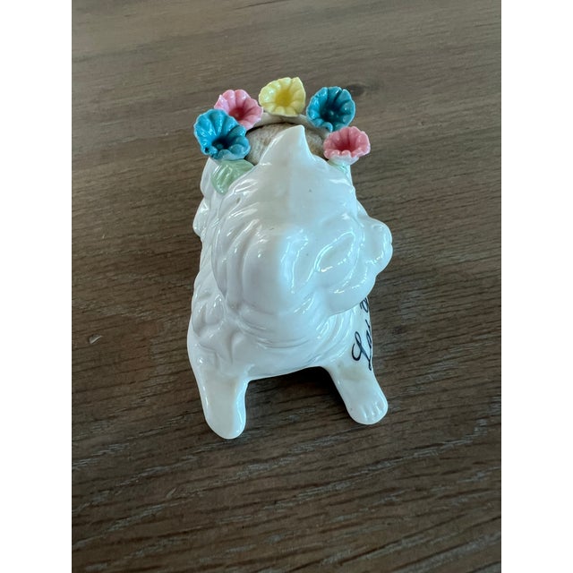 Ceramic Vintage Cat Pin Cushion Las Vegas Souvenir For Sale - Image 7 of 9