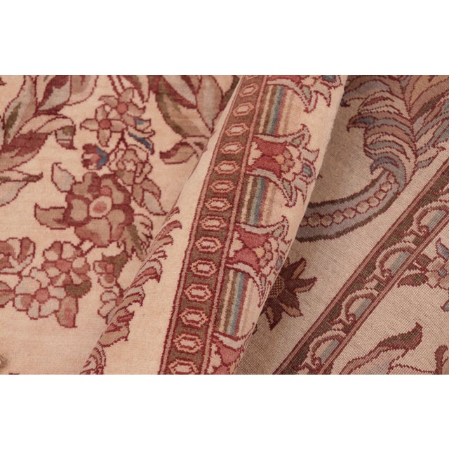 Textile Shabby Chic 1990's Trellis Pak-Persian Beige/Brown Wool Rug - 8'1'' X 10'3'' For Sale - Image 7 of 9