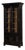 Traditional Tall Bookcase, 80" - Ebonized Walnut with Glass Display Doors For Sale